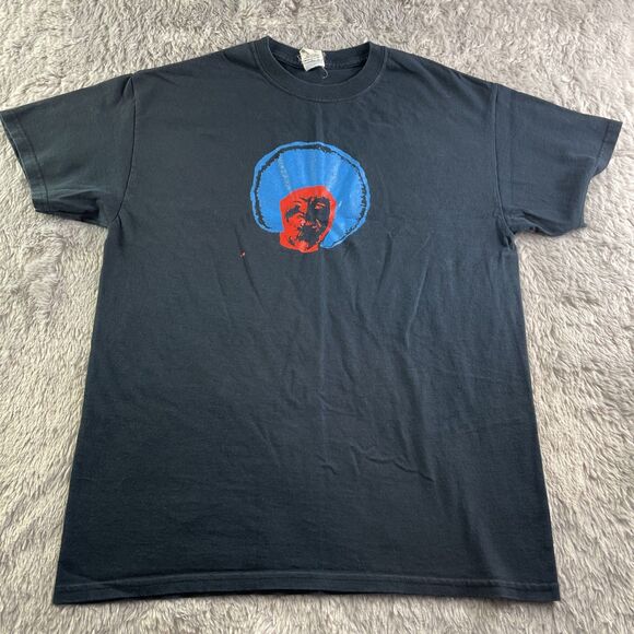 Bob Ross Shirt Mens Medium Black Red Blue Graphic Art Tee America Retro Classic - Picture 2 of 7
